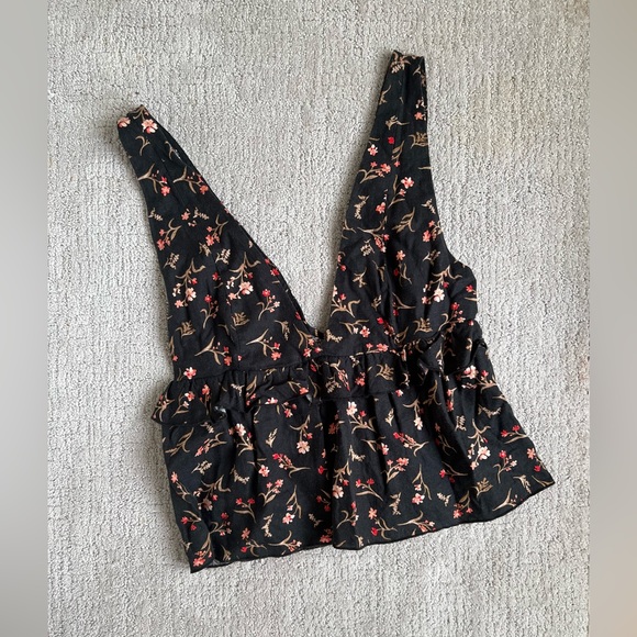 Urban Outfitters Tops - Urban Outfitters Deep V Babydoll Tank Top Small